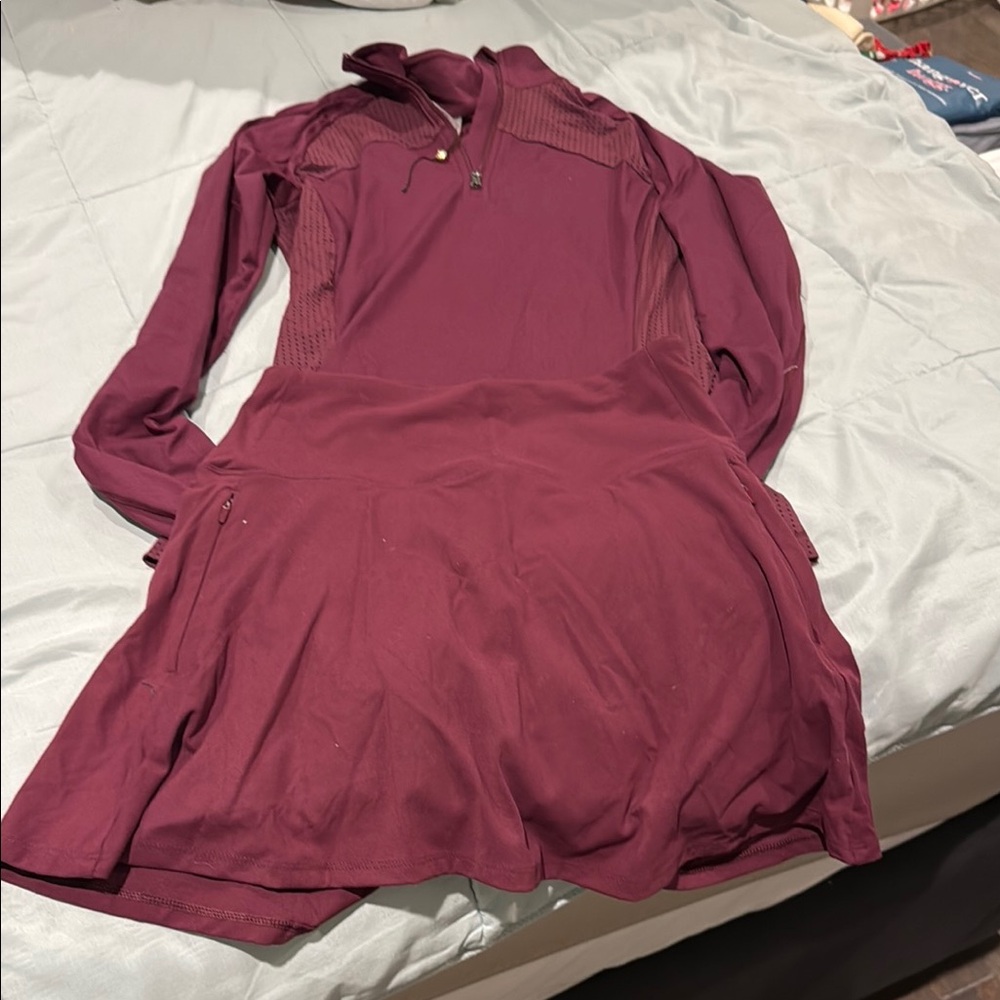 Calia matching golf quarter zip and skirt